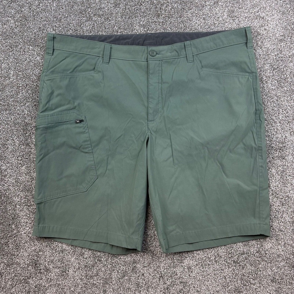 Eddie‎ Bauer Cargo Shorts Mens 42 Green Nylon Blend Guide Pro Hiking Stretch